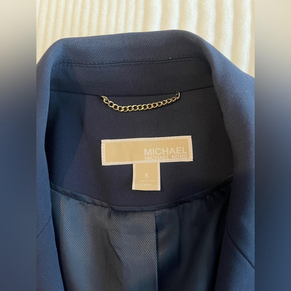 Michael Kors Women's Navy Blazer - Picture 3 of 4